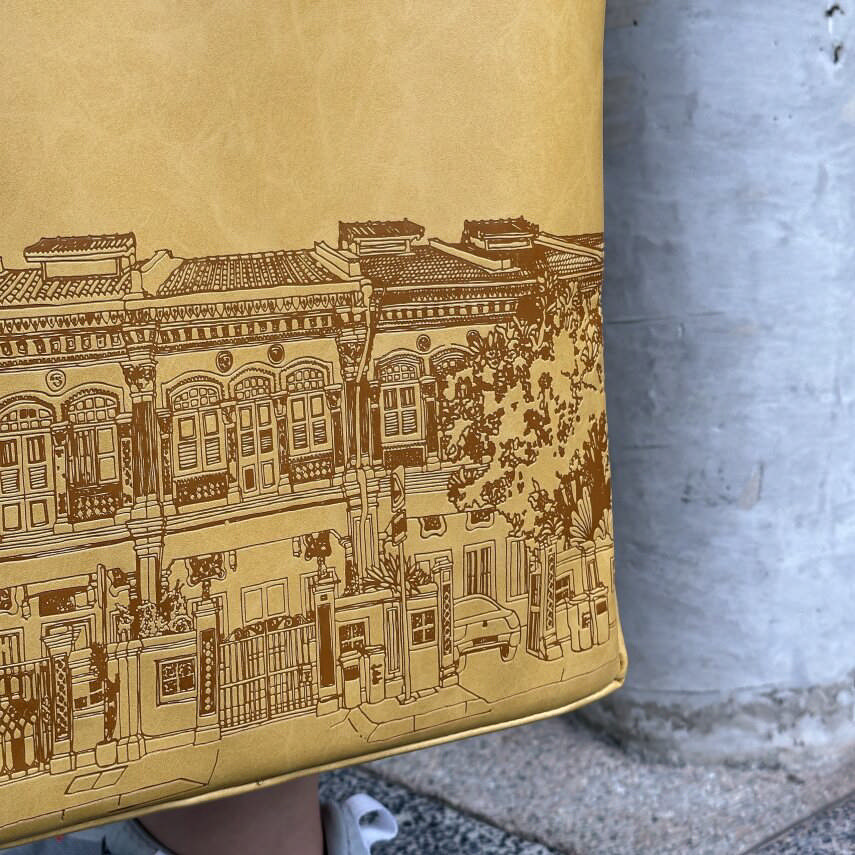 Laptop Bag PU - Peranakan Houses